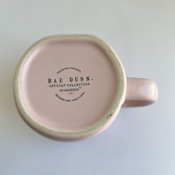 Rae Dunn PINK Easter Mug SOME BUNNY TO LOVE Ceramic Cup DW Safe Magenta New - Picture 5 of 6